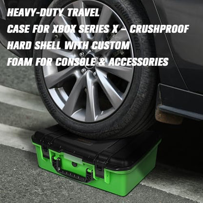 Storage Case for Xbox Series X - Hard Shell Travel Cases with Custom Foam | IP67 Waterproof Series X Carrying Cases, Fits for Xbox Console, Controllers, Headset, Charger and Accessories, Only Case