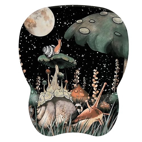 Mouse Pad with Wrist Support, Ergonomic Mousepad with Comfortable Memory Foam Wrist Rest Cushion, Relieve Wrist Pain, Non-Slip Rubber Base Gaming Mice Pad for Home Office Computer Laptop, Snail - color: Snail