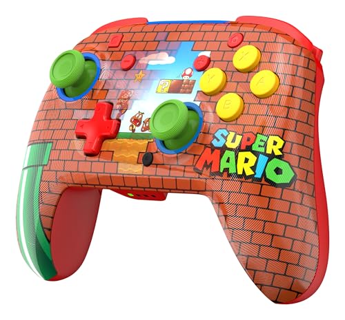 Turtle Beach Rematch Wireless Controller Mario Bricks Nintendo Switch 2 | Nintendo Switch Lite, OLED, Image Shifting Design, Rechargeable 40-Hr Battery, 2 Mappable Back Buttons, Mario Bricks Reveal - color: Mario Bricks Reveal