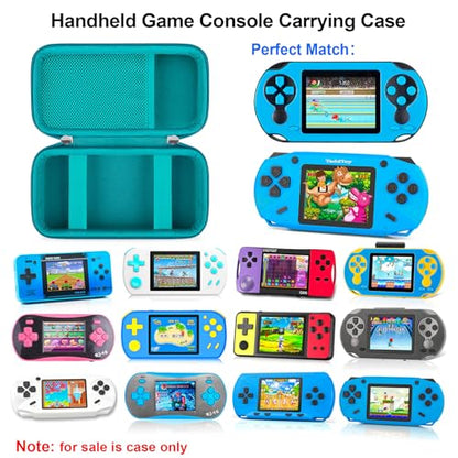Elonbo Carrying Case for TaddToy/WELLST·G/Beijue/FAMILY POCKET/CCTU/X- JOYKIDS/GREENCREEK/Beico/KAVOYI/GuaiyeyeAP/TEBIYOU Handheld Game Console, Portable Electronic Gaming Player Bag, Green+ - color: Green+ Inside Green