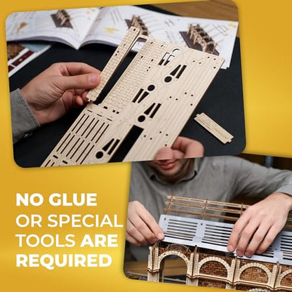 UGEARS Harry Potter Platform 9 ¾ 3D Puzzle - Wooden Model Kits for Adults To Build - Mechanical Wooden Model Kit - Compatible with Ugears Hogwarts Express Train - 3D Wooden Puzzle includes 2 Figurines - style: Platform 9 ¾