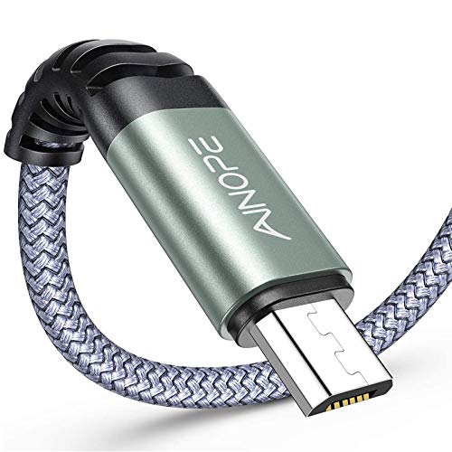 AINOPE for Kindle Cable Cord Replacement [2-Pack,3.3FT], Kindle Paperwhite 7-11, Oasis, E-Reader, Voyage Micro USB Fast Charging Cords for Android Nylon Fit for Samsung Galaxy S6,J7 Edge Note 5 - color: Grey, size: 3.3 ft + 3.3 ft