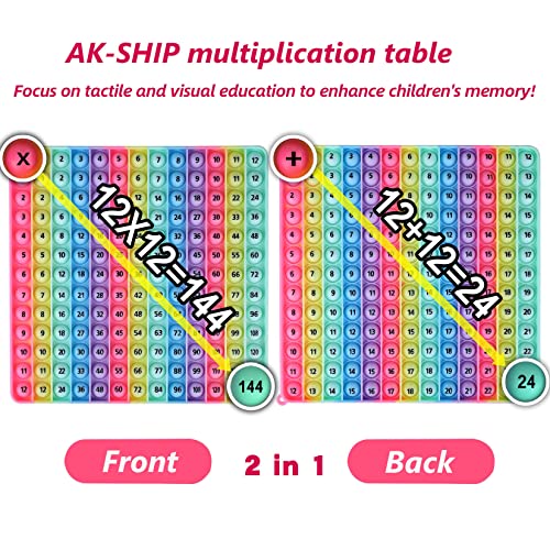 Macaron Multiplication Table Game and Addition Numbers pop Flash Cards Fidget Math Toys, Stress Relief Fidget Learning Game Fidget Math Toys （1 PCS）