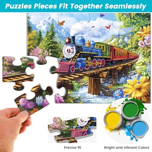 6 Packs 16 Large Piece Puzzle for Seniors, Alzheimer Dementia Puzzles for Elderly Adults, Dementia Alzheimer's Products Activities Memory Cognitive Games Jigsaw Puzzles with 6 Storage Bags - style: 16 Large Pieces