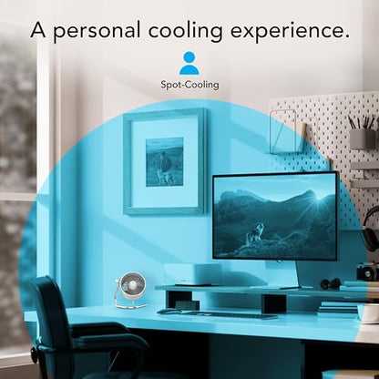 Vornado Pivot Personal Air Circulator, Portable, Desk Fan, Electric, Ice White - color: Ice White