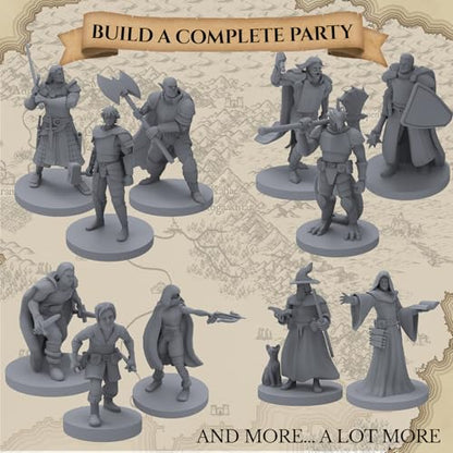 101 Unique Miniatures - Mythical Heroes Complete Edition - Suitable Size for DND