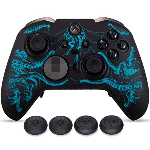 YoRHa Silicone Skin for Xbox Elite Series 2 Controller x 1(Cthulhu Green) with Exclusive Thumb Grips x 4