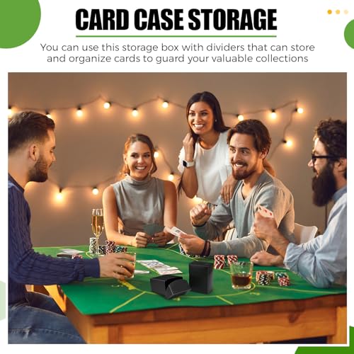 Zhehao 40 Pieces Deck Card Boxes with Dividers Include 20 Trading Card Boxes with 20 Dividers Games Storage Organizer for Trading Games Family Game Party Supplies (Black) - color: Black