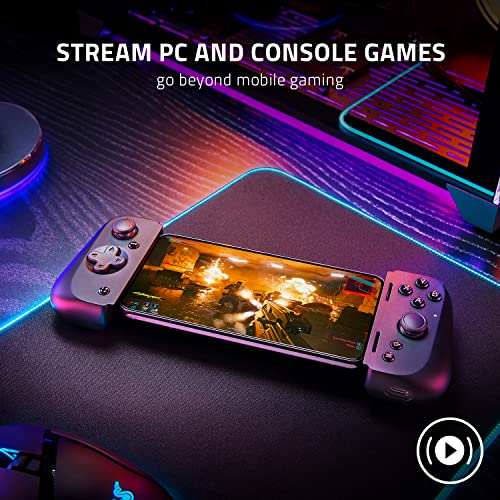 Razer Kishi V2 Mobile Gaming Controller for Android: Console Quality Controls - Universal Fit - Stream PC, Xbox, PlayStation, Touch Screen Android Games - Customizable Triggers - Ergonomic Design - color: Black, style: Kishi V2