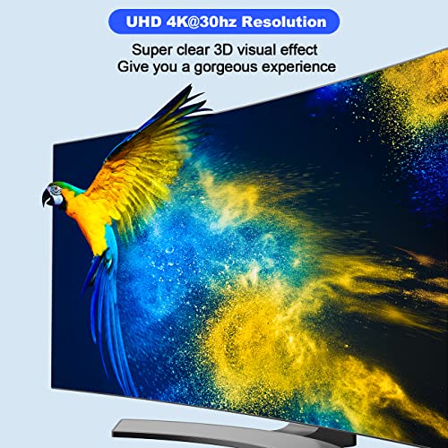 HDMI Extender Splitter 1 x 4, JCHICI 4K@30Hz 100M(328fts) HDMI Splitter with Loopout and EDID Copy Function, Lossless Transmission and Zero Latency, Support 3D - size: HDMI Extender Splitter 1 x 4