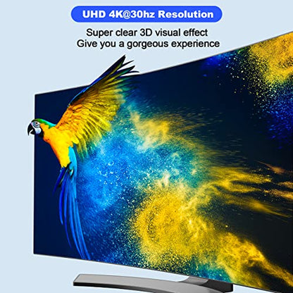 HDMI Extender Splitter 1 x 4, JCHICI 4K@30Hz 100M(328fts) HDMI Splitter with Loopout and EDID Copy Function, Lossless Transmission and Zero Latency, Support 3D - size: HDMI Extender Splitter 1 x 4