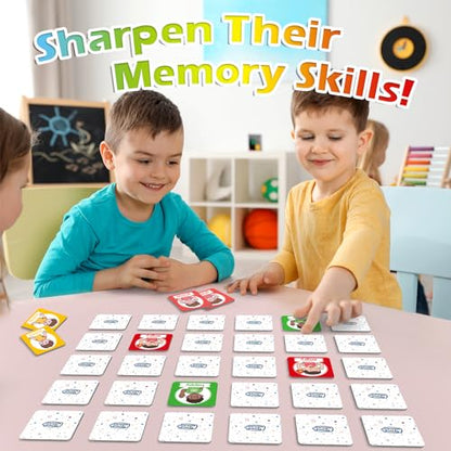 Aizweb Feelings Emotions Match Game,Memory Game,Social Emotional Learning Activities,Toddler Baby Flash Cards,Calm Down Corner Supplies,Educational Toys for Pre K Preschool Kindergarten Autism ADHD - style: Feelings