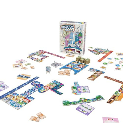 Asmodee Superstore 3000 Board Game - Build Your Dream Mall in Space, Strategy Game, Fun for Families, Kids & Adults, Ages 10+, 2-4 Players, 30-45 Minute Playtime