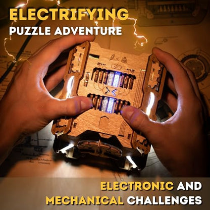 Puzzle Potato Tesla Box - Electronic Puzzle Box - Escape Room Game in a Box - Brain Teaser - 3D Wooden Puzzle for Adults - Money Puzzle Box for Cash Gift - Birthday GiftBox MoneyBox - color: Tesla Box
