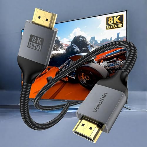 HDMI Cable 3.3 FT 5-Pack, High Speed 8K HDMI eARC / ARC CL3 Rated Cord 48Gbps with 8K@60Hz, 4K@144Hz/120Hz, HDR10+, HDCP 2.2/2.3 for Splitter, Soundbar, Roku, 8K/4K Monitor, OLED TV, Laptop,PS5/4 - size: 3FT