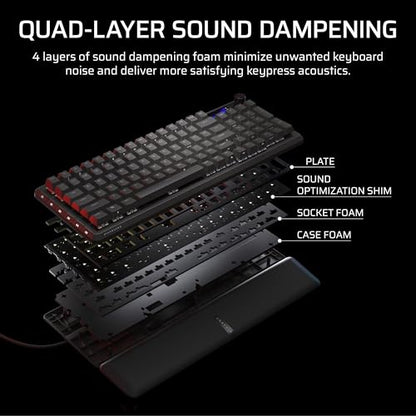 Corsair Vanguard 96 Wireless Mechanical RGB Gaming Keyboard – QWERTY US, 96% Layout, Hot-Swappable MLX Switches, 8000Hz Hyper-Polling, Stream Deck Integration, Flashtap SOCD – Black