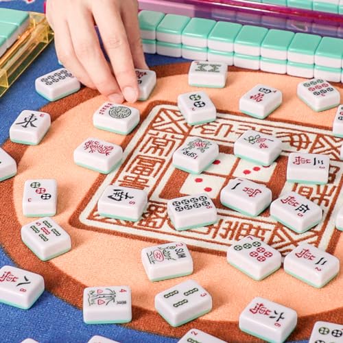 American Mahjong Tiles (1.2”,Tiles Only), 166 American Mahjong Tiles with Light Green Color - color: Light Green