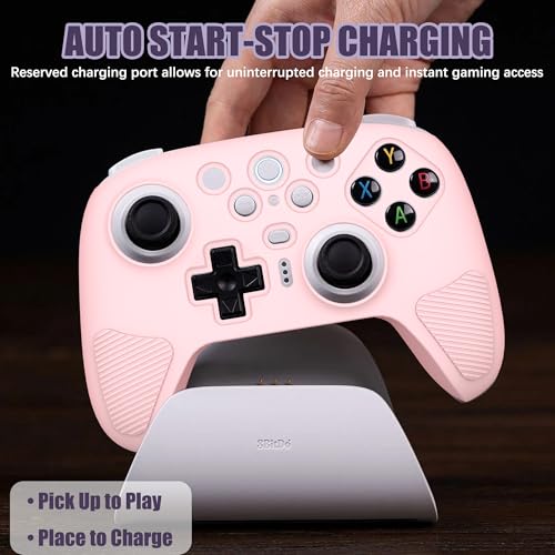 FIOPAZ Silicone Skin Cover for 8Bitdo Ultimate 2, Dust/Sweat-Resistant Protective Case for 8bitdo Ultimate 2 Bluetooth/Wireless Controller Accessories, Pink - color: Pink