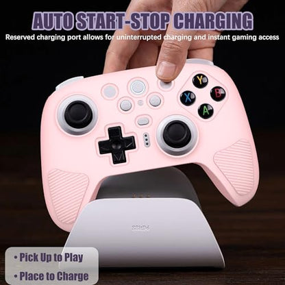 FIOPAZ Silicone Skin Cover for 8Bitdo Ultimate 2, Dust/Sweat-Resistant Protective Case for 8bitdo Ultimate 2 Bluetooth/Wireless Controller Accessories, Pink - color: Pink