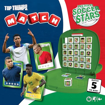 Top Trumps Match Game World Soccer Stars - Family Board Games for Kids and Adults - Matching Game and Memory Game - Fun Two Player Kids Games - Memories and Learning, Board Games for Kids 4 and up