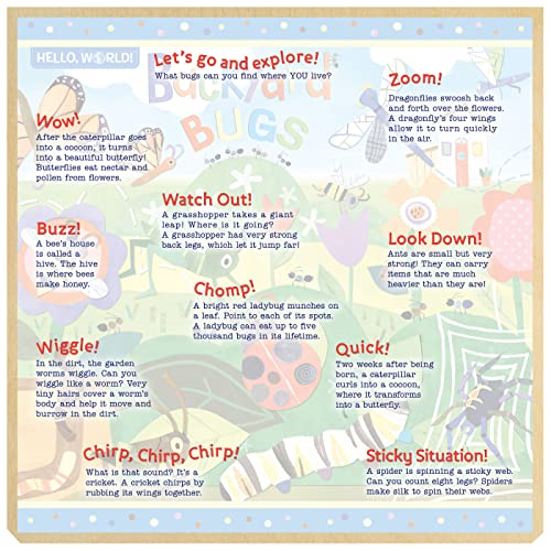 Baby Fanatics MasterPieces 48 Piece Jigsaw Puzzle for Kids - Hello, World Backyard Bugs - 11"x11" - style: Hello World-Backyard Bugs