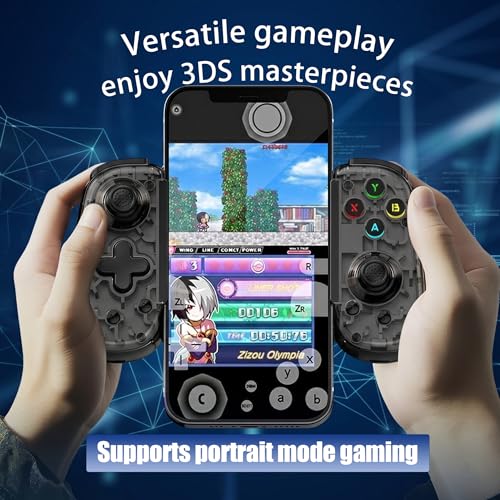 Megadream USB-C Wired & Wireless Mobile Game Controller for iPhone, Android USB-C Phones, PC, Switch - Supports Xbox/PS/Steam Remote Play & Cloud Gaming - Hall Effect Joysticks, Turbo, Vibration - color: Black
