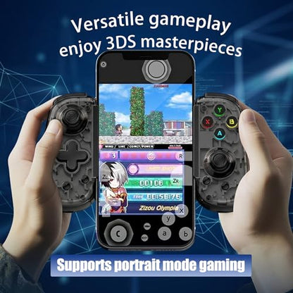 Megadream USB-C Wired & Wireless Mobile Game Controller for iPhone, Android USB-C Phones, PC, Switch - Supports Xbox/PS/Steam Remote Play & Cloud Gaming - Hall Effect Joysticks, Turbo, Vibration - color: Black