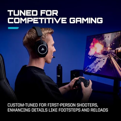 RIG R5 Spear PRO HS Wired Gaming Headset Officially Licensed PlayStation | PS5, PS4, PC - 40mm Graphene Drivers, Tempest 3D Audio, Flip-to-Mute Mic, Memory Foam Cushions - Universal 3.5mm -Black - color: Black