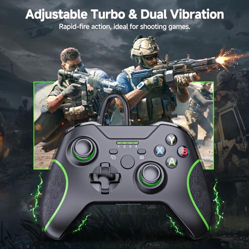 YAEYE Wired Controller for Xbox Series X|S, USB Gamepad with Dual Vibration, 3.5mm Audio Jack, Game Controller for Xbox One/One X|S Compatible with Windows 10/11 PC - Black