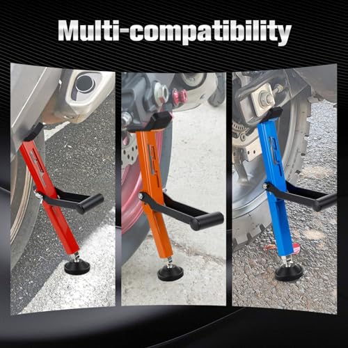 Motorcycle Stand Rear Wheel Stand,Foldable Convenient Dirt Bike Lift Universal for All Most Dirt Pit Bike Motorcycle Naked Cruiser Red