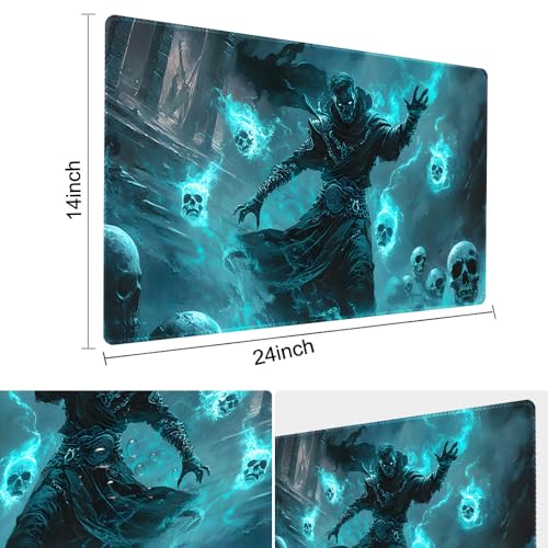 Board Game 14x24in MTG Playmat Compatible for OCG CCG RPG TCG Playmats (Ghost Mage) - color: Ghost Mage