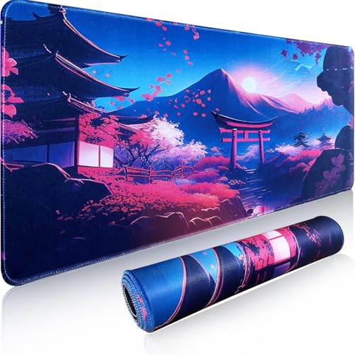 Gaming Mouse Pad XL XXL with World Map(31.5 x 11.8in),Desk Mat&Large Mouse Pad Keyboard Mat 3MM Anti Slip and Waterproof Rubber Mouse Pad(Land of Dreams) - color: Land of dreams