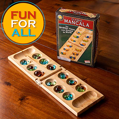 Classic Mancala - Fun Board Game for Friends and Family - Timeless Strategy Game - size: 1.69 x 6.5 x 8.88 inches
