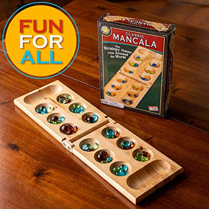 Classic Mancala - Fun Board Game for Friends and Family - Timeless Strategy Game - size: 1.69 x 6.5 x 8.88 inches