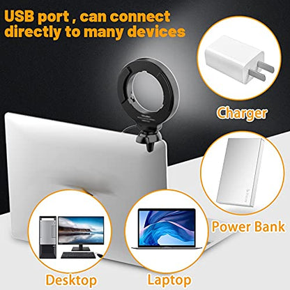 Video Conference Light 4'' 10cm Selfie for Laptop PC Webcam with Clip
