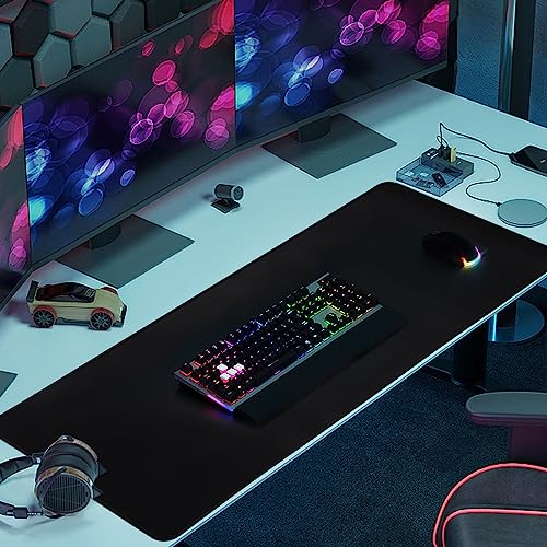 Large Gaming Mouse Pad with Stitched Edges,[35.4x15.7In] Extended Mouse Pad with Non-Slip Natural Rubber Base for Gamer/Desktop/Office/Home-90x40 Heius - color: 90x40 Heius