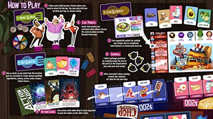 Rival Restaurants by Gap Closer Games | Strategy Board Game | 2 to 6 Players | Ages 10+ | 45+ Minutes | Unique Chefs, Upgradable Restaurants & Recipe Cooking - style: Base