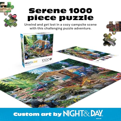 Buffalo Games Jeff Haynie - Mountain Retreat - 1000 Piece Jigsaw Puzzle - Large, Multicolor, Rectangular - Precision-Cut Pieces - Full-Color Poster - Adult Puzzles