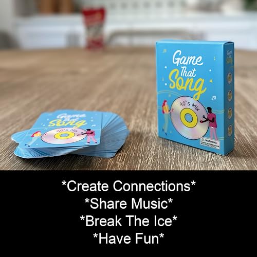 Game That Song 90's Mix Expansion - 50 New Cards - Music Card Game for Family, Adults, and Teens. Hilarious, Addictive, and Competitive Fun for Game Nights! - style: Retro