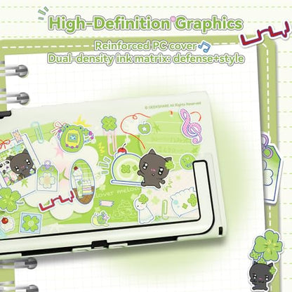 GeekShare Slim Protective Case Compatible with Switch 2 (2025), Anti-Scratche and Shock-Absorption Dockable Hard Shell for Switch 2 Game Console - Lucky Clover Memo - color: Lucky Clover Memo
