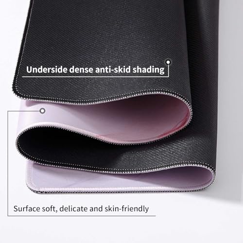 Pink Marble Mouse Pad, Pad para Mouse, Keyboard and Mouse Mat for Desk, DOBAOJIA Large Mouse Mat, Spill-Proof Surface and Anti-Skid Base, XL 27.6” x 11.8” 70 x 30cm - color: Pink Marble1, size: 27.6L x 11.8W inches