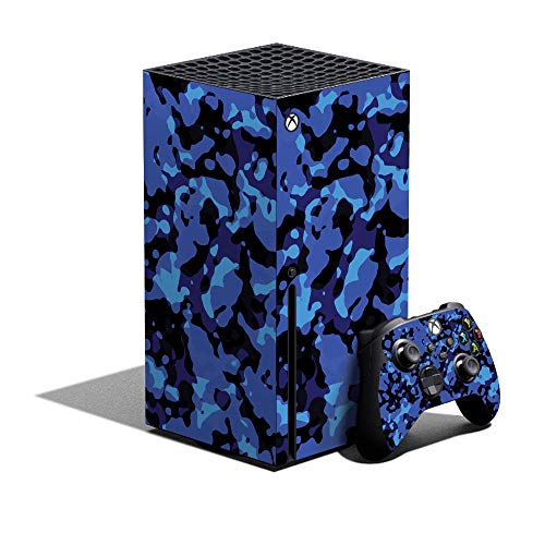 MightySkins Skin Compatible with Xbox Series X Bundle - Blue Modern Camo | Protective, Durable, and Unique Vinyl Decal wrap Cover | Easy to Apply, Remove, and Change Styles | Made in The USA - color: Blue Modern Camo
