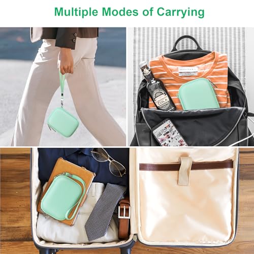 Canboc Hard Case for KODAK PIXPRO FZ55/ FZ45/ FZ43/ FZ53 16MP Digital Camera, Vlogging Camera Bag, Zipper Mesh Pocket fit Cable, SD Card, Mint Green (Case Only) - color: T-Mint Green