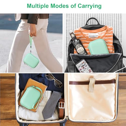 Canboc Hard Case for KODAK PIXPRO FZ55/ FZ45/ FZ43/ FZ53 16MP Digital Camera, Vlogging Camera Bag, Zipper Mesh Pocket fit Cable, SD Card, Mint Green (Case Only) - color: T-Mint Green