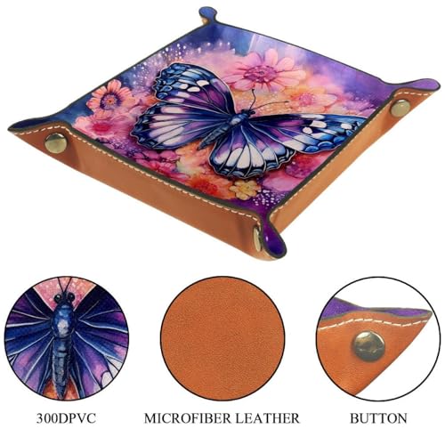 Butterfly Flower Dice Tray Dice Rolling Tray Folding Dice Holder for Dice Games, Like RPG, DND and Other Table Games - color: Multi 7