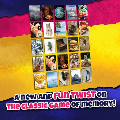 Social Memory - Strategic Twist On Classic Memory Game! Great for Grandkids, Engaging Matching Cards for Families and Kids. Perfect for 2-5 Players and Family-Friendly Fun