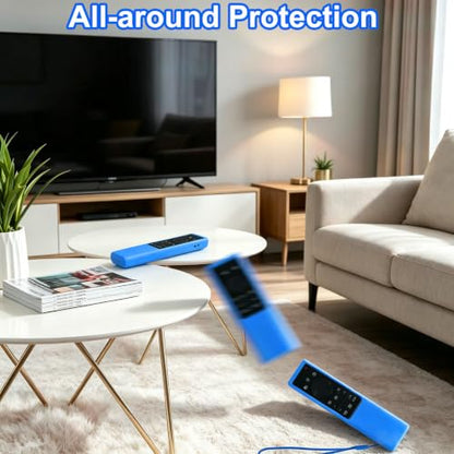 3Pack Remote Cover for Samsung Smart TV，Protective Silicone Case for Samsung Remote Control BN59-01357 BN59-01385 BN59-01265A, Anti-Slip Silicone Sleeve Skin CAN Glow in The Dark Blue Purple Green