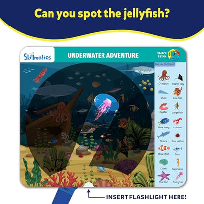 Skillmatics Preschool Learning Activity – Search and Find, Flashlight Magic | Educational Game for Kids, Toddlers Who Love Toys, Art & Craft Activities, Screen-Free, Gift for Girls and Boys Ages 3-6 - style: Search & Find Flashlight Magic