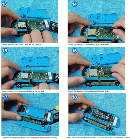 2pcs Replacement Hall Effect Joystick for Nintendo Switch/Switch OLED Model/Switch Lite Joy-Con Controller, Thumb Stick Analog Drift Repair Kit Y1.5 / +1.5 Screwdriver/Pry Fix Tools