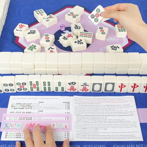Mahjong Line Finder, 4 Pack Bright Mahjong Rules Helper Reader Beginner-Friendly Accessories - Mixed - color: Mixed